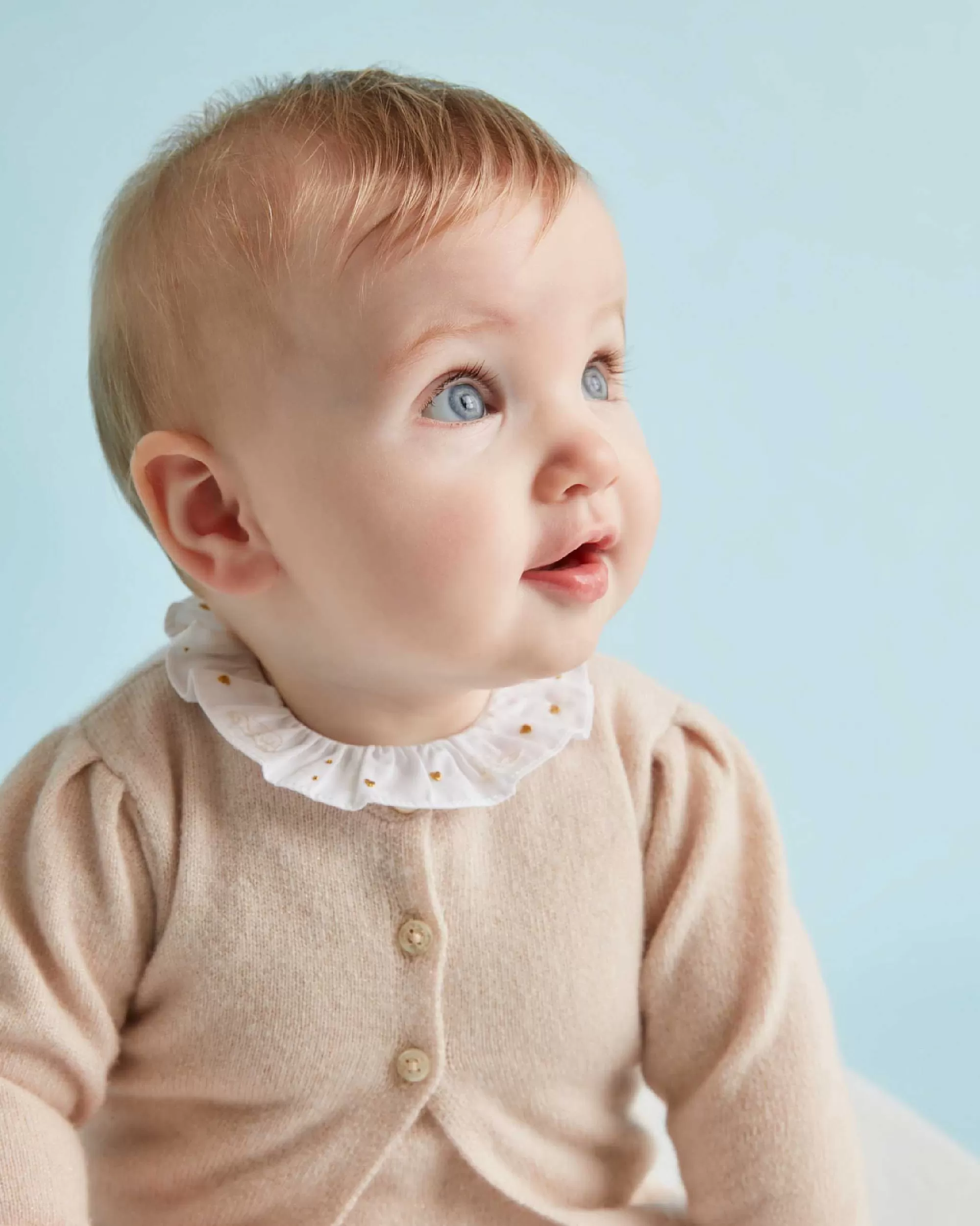 Bébé Marie Chantal Petite Fille*Barboteuse Scintillante En Cachemire - Blush
