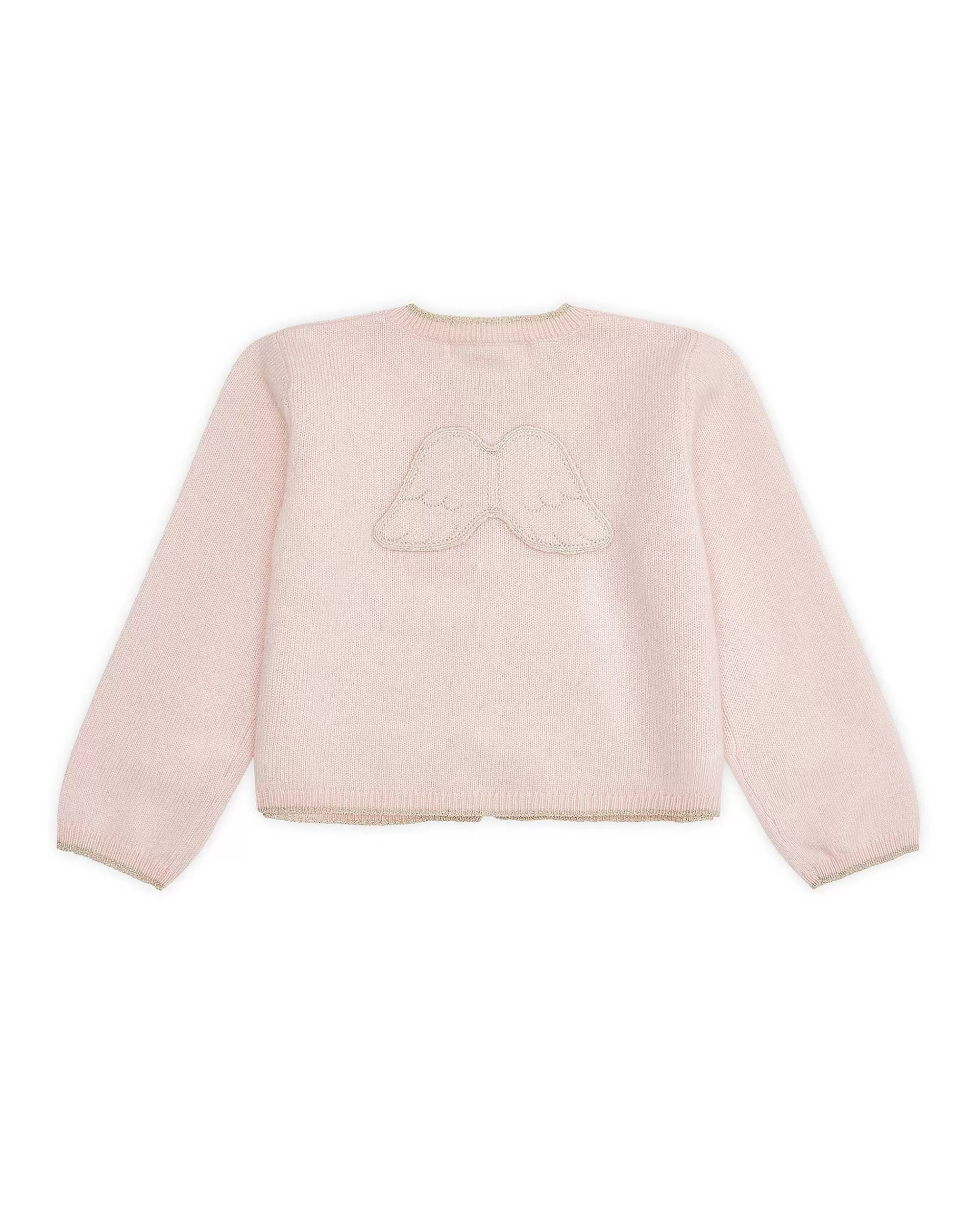 Bébé Marie Chantal L'Aile D'Ange Emblématique*Cardigan En Cachemire A Ailes D'Ange Cassiel - Rose