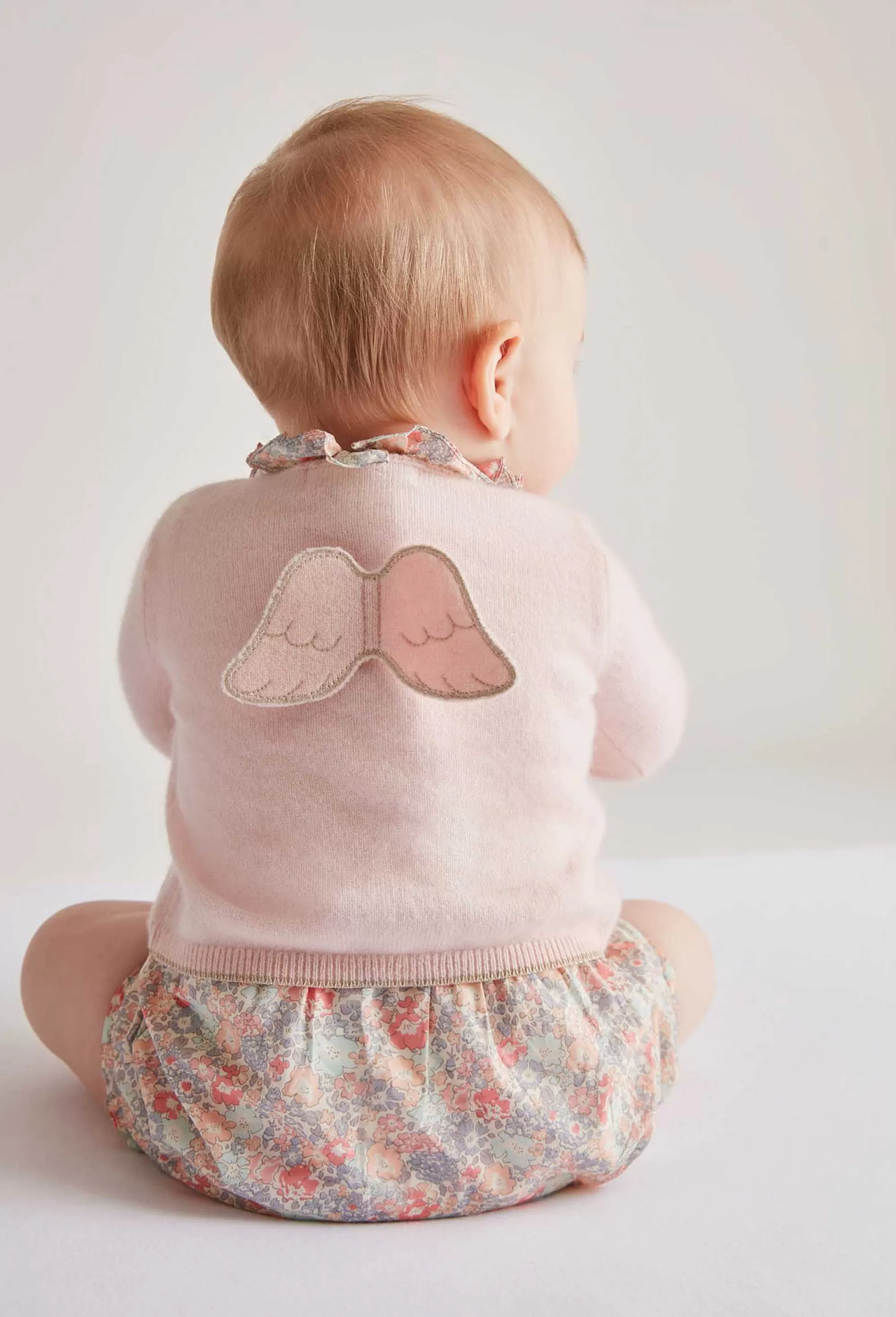Bébé Marie Chantal L'Aile D'Ange Emblématique*Cardigan En Cachemire A Ailes D'Ange Cassiel - Rose