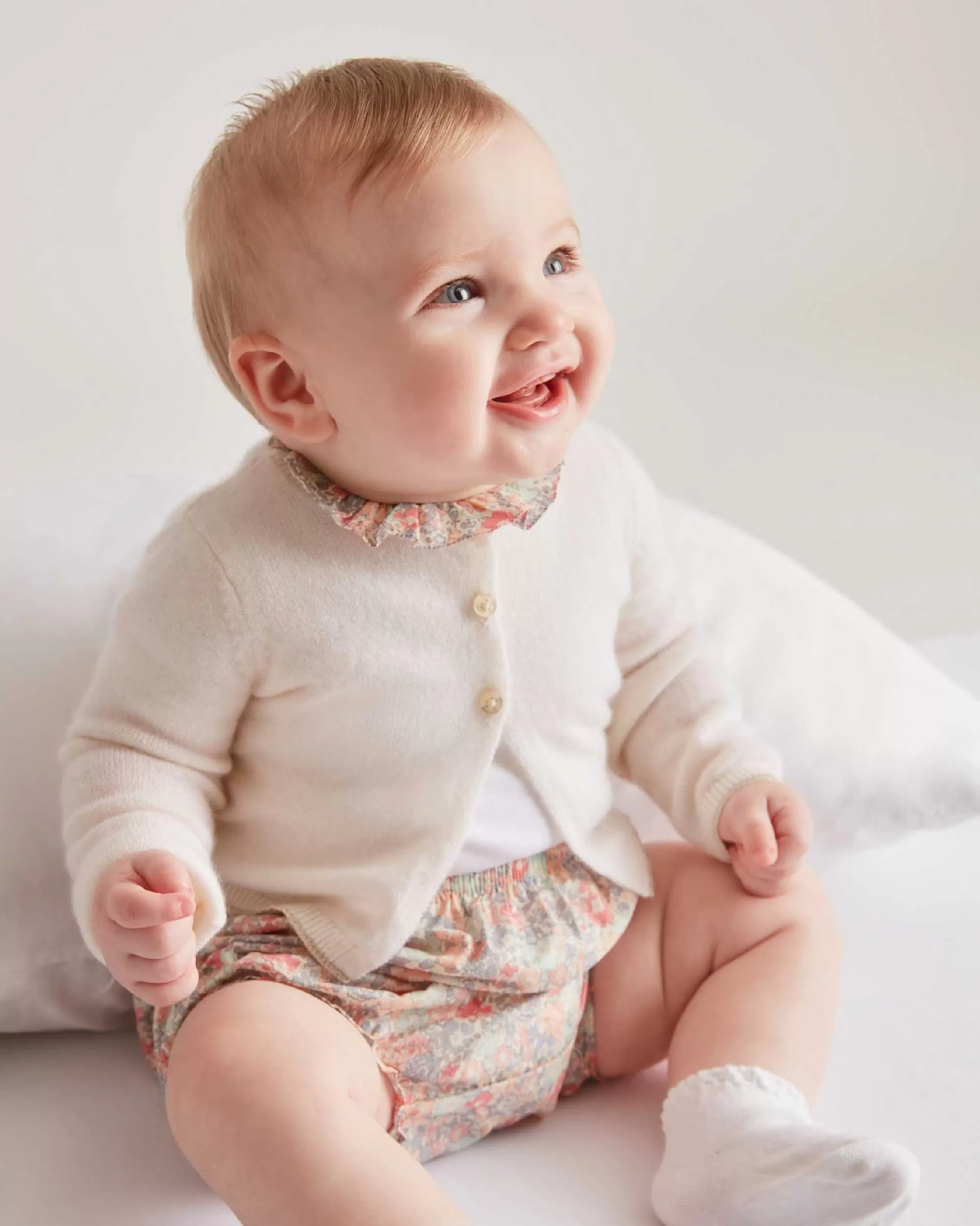 Bébé Marie Chantal L'Aile D'Ange Emblématique*Cardigan En Cachemire Briony Angel Wing - Ivoire