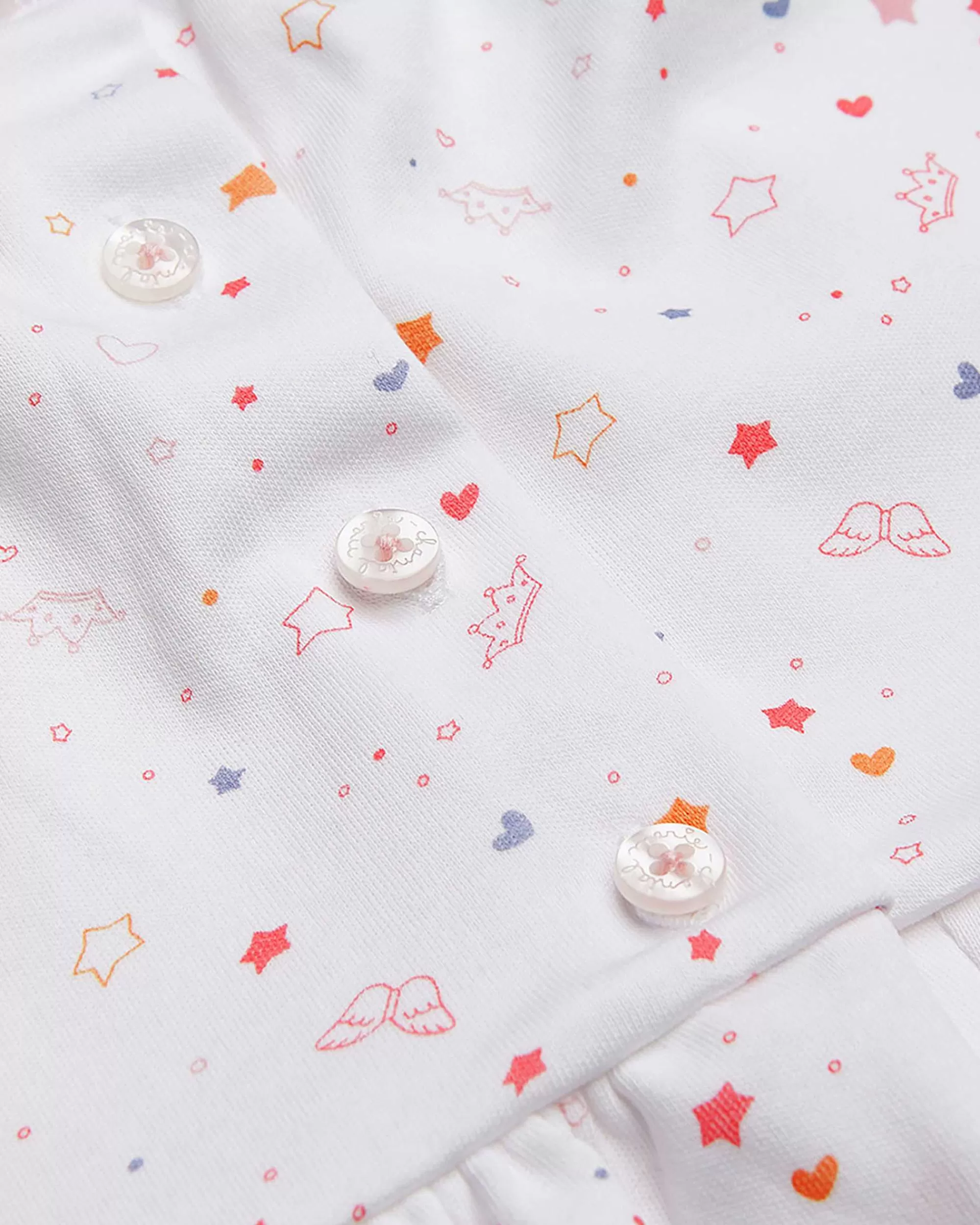 Enfant Marie Chantal Vêtements De Nuit*Chemise De Nuit Star & Crown - Enfant Blanc/Rose