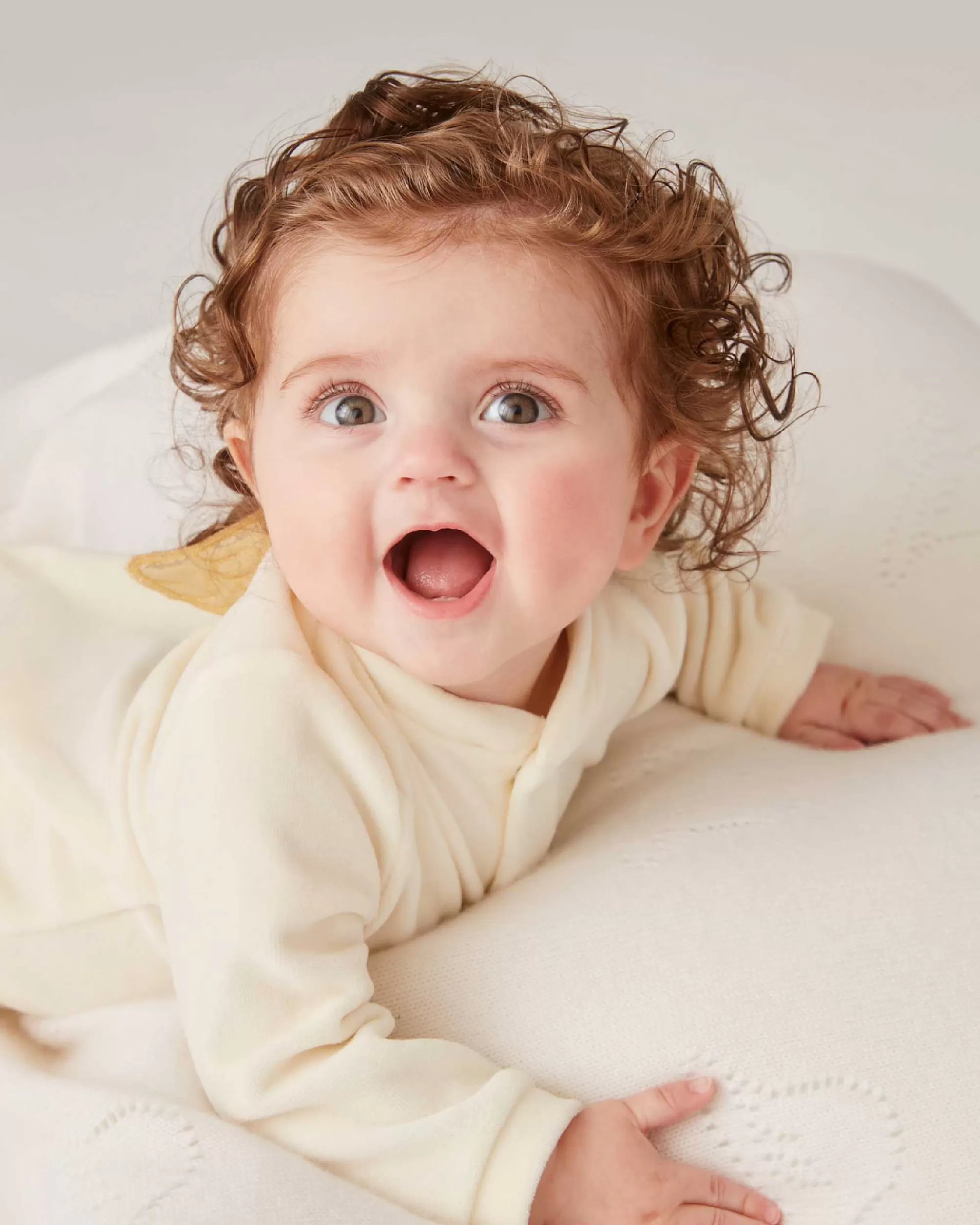 Bébé Marie Chantal Petite Fille*Couverture Pointelle En Cachemire Aile D'Ange - Ivoire