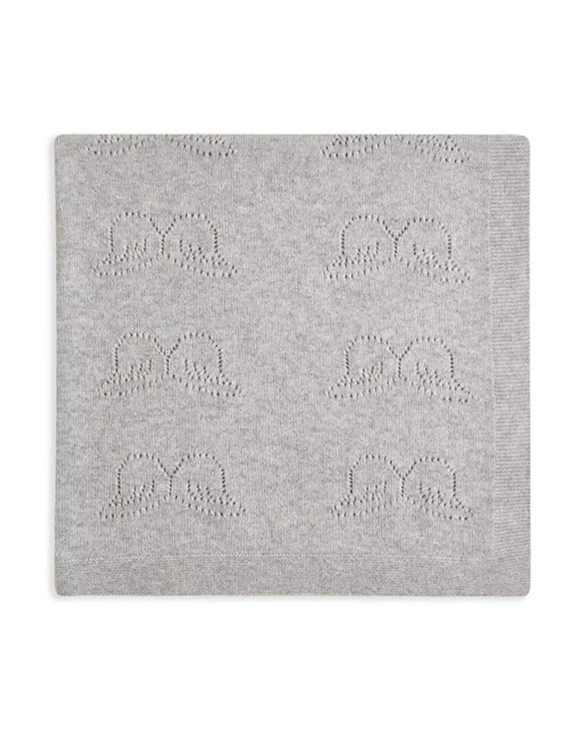 Bébé Marie Chantal L'Aile D'Ange Emblématique*Couverture Pointelle En Cachemire Angel Wing - Gris