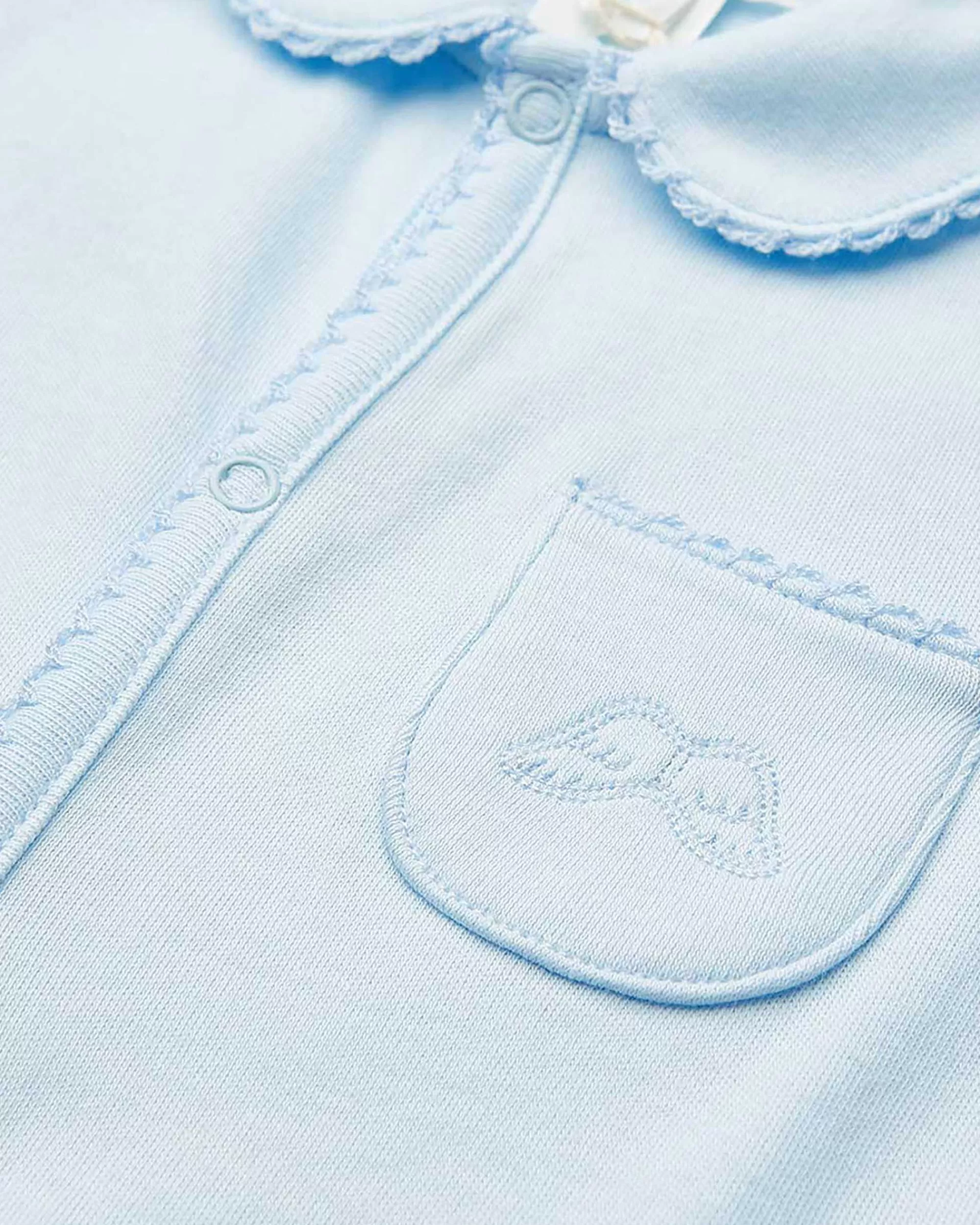 Bébé Marie Chantal L'Aile D'Ange Emblématique*Dors-Bien Angel Wing Avec Mitaines - Bleu