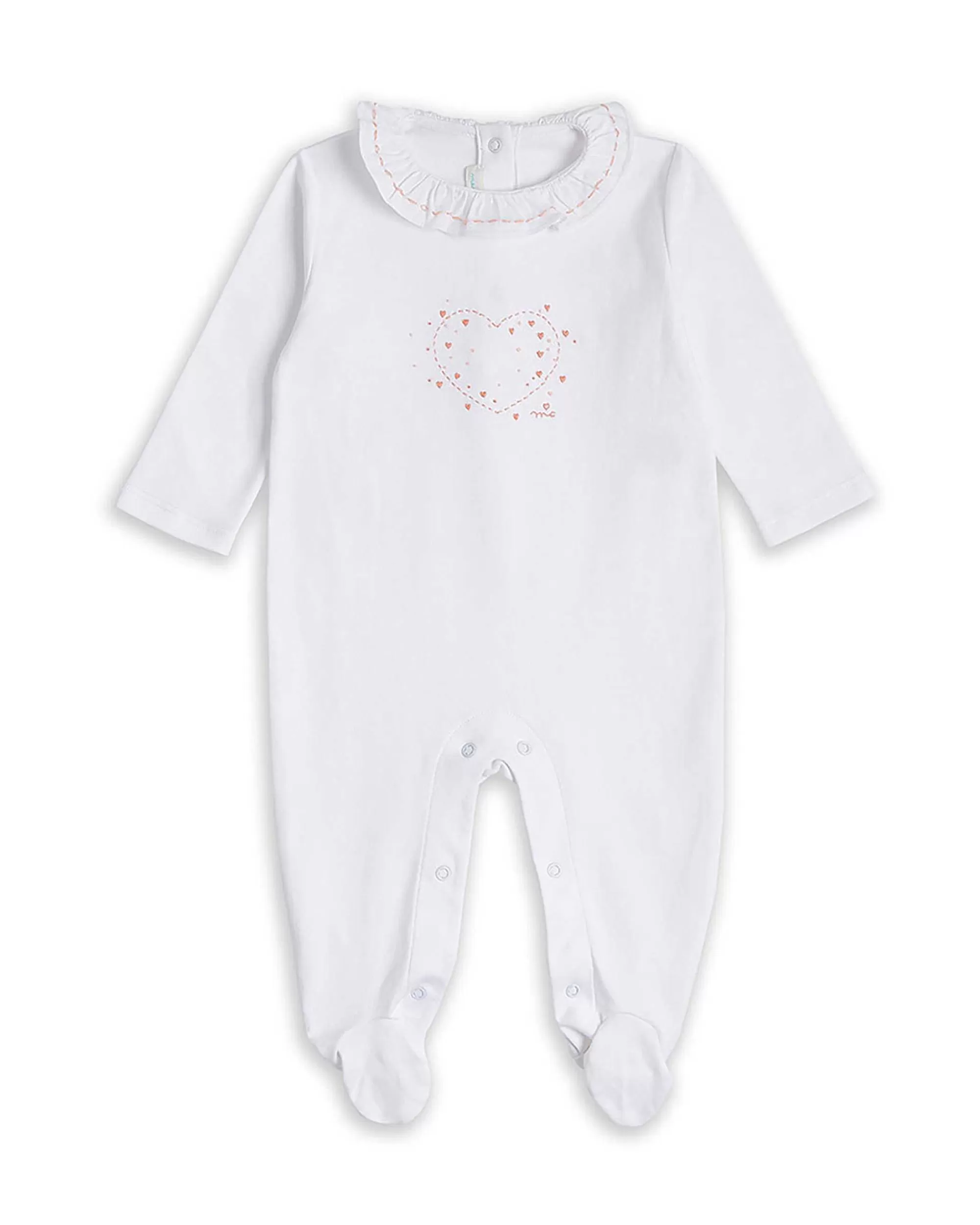 Bébé Marie Chantal Petite Fille*Dors-Bien En Coton Pima - Broderie Coeur