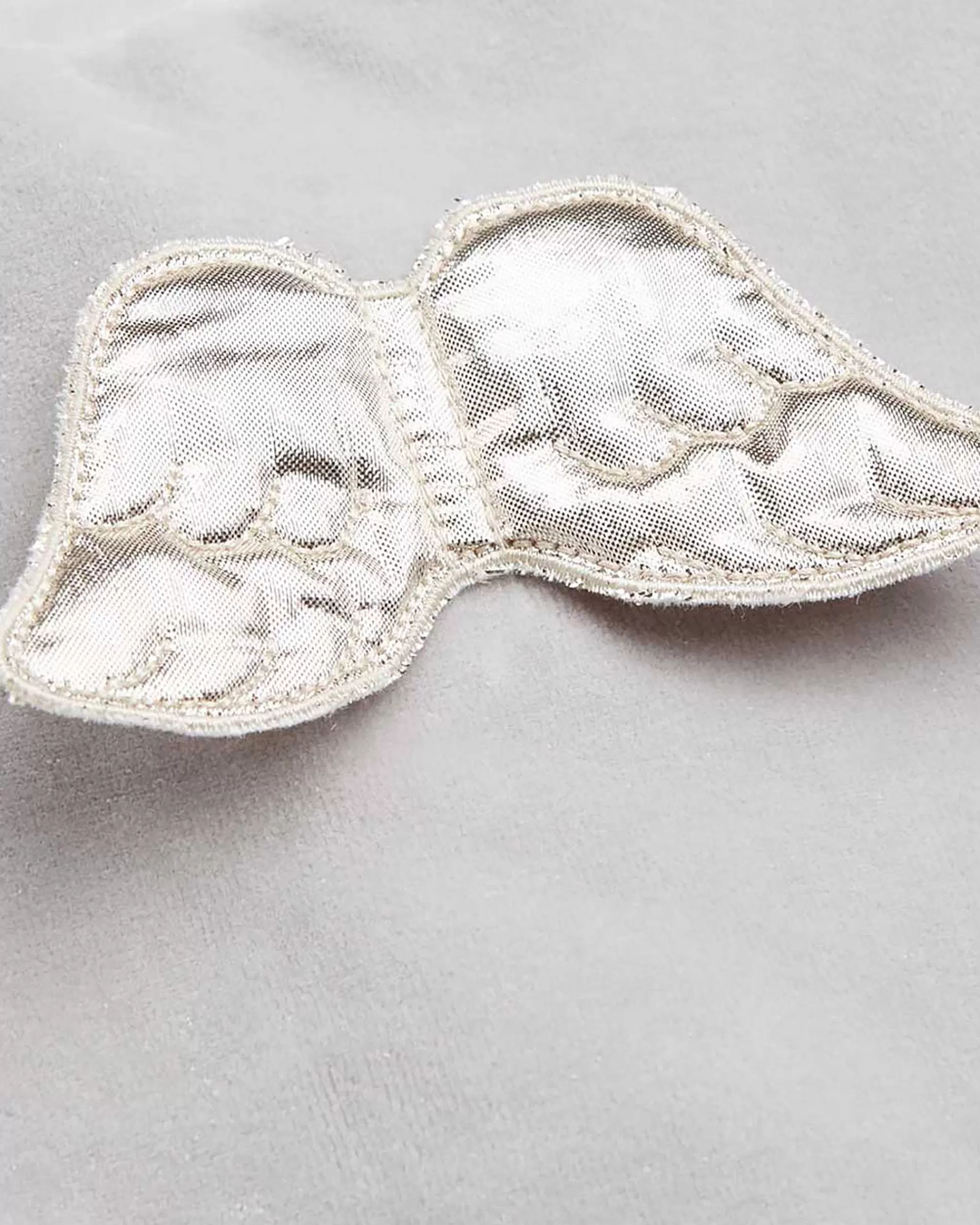 Bébé Marie Chantal L'Aile D'Ange Emblématique*Dors-Bien En Velours Angel Wing - Gris Et Argent