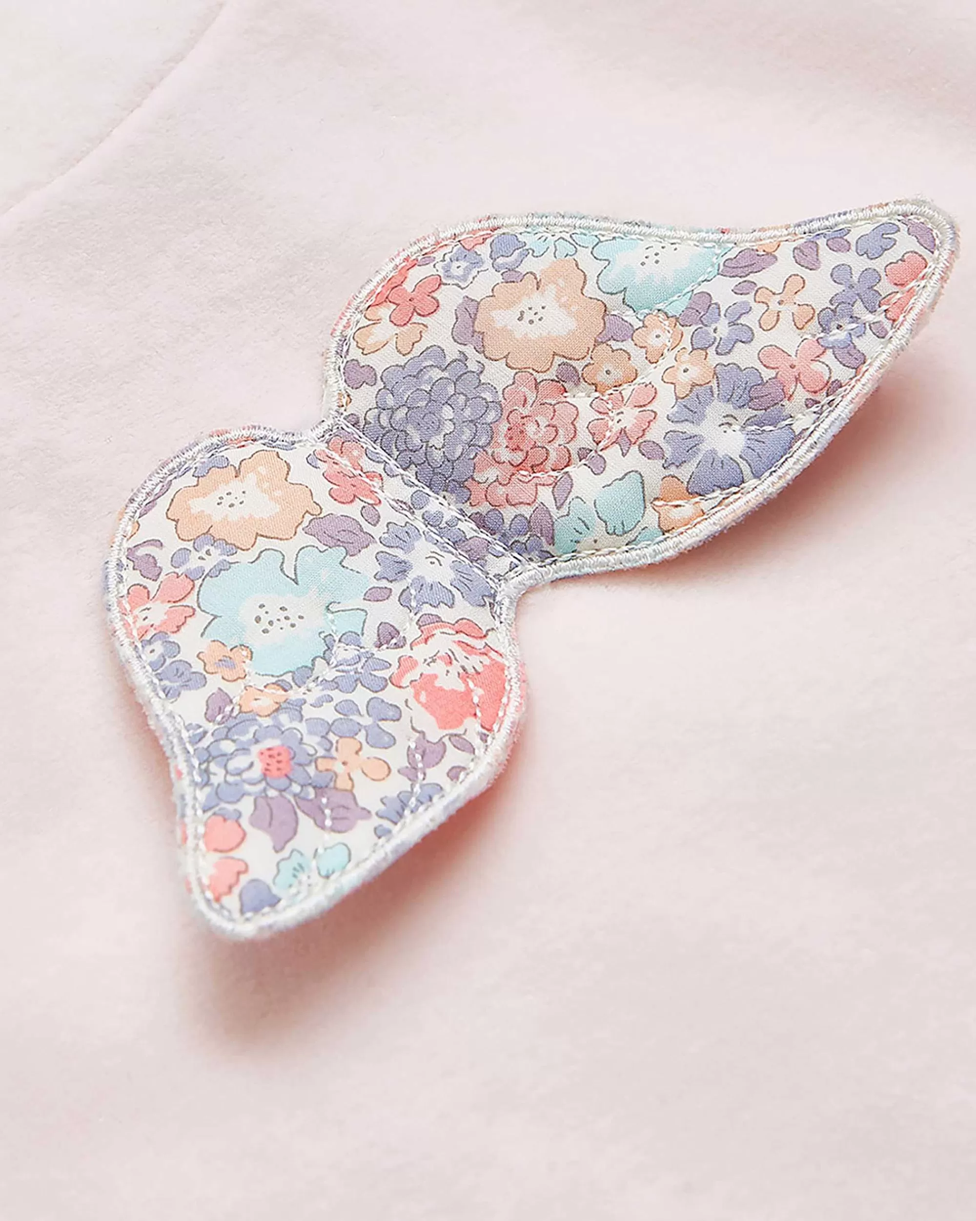 Bébé Marie Chantal L'Aile D'Ange Emblématique*Dors-Bien En Velours Angel Wing - Rose Floral