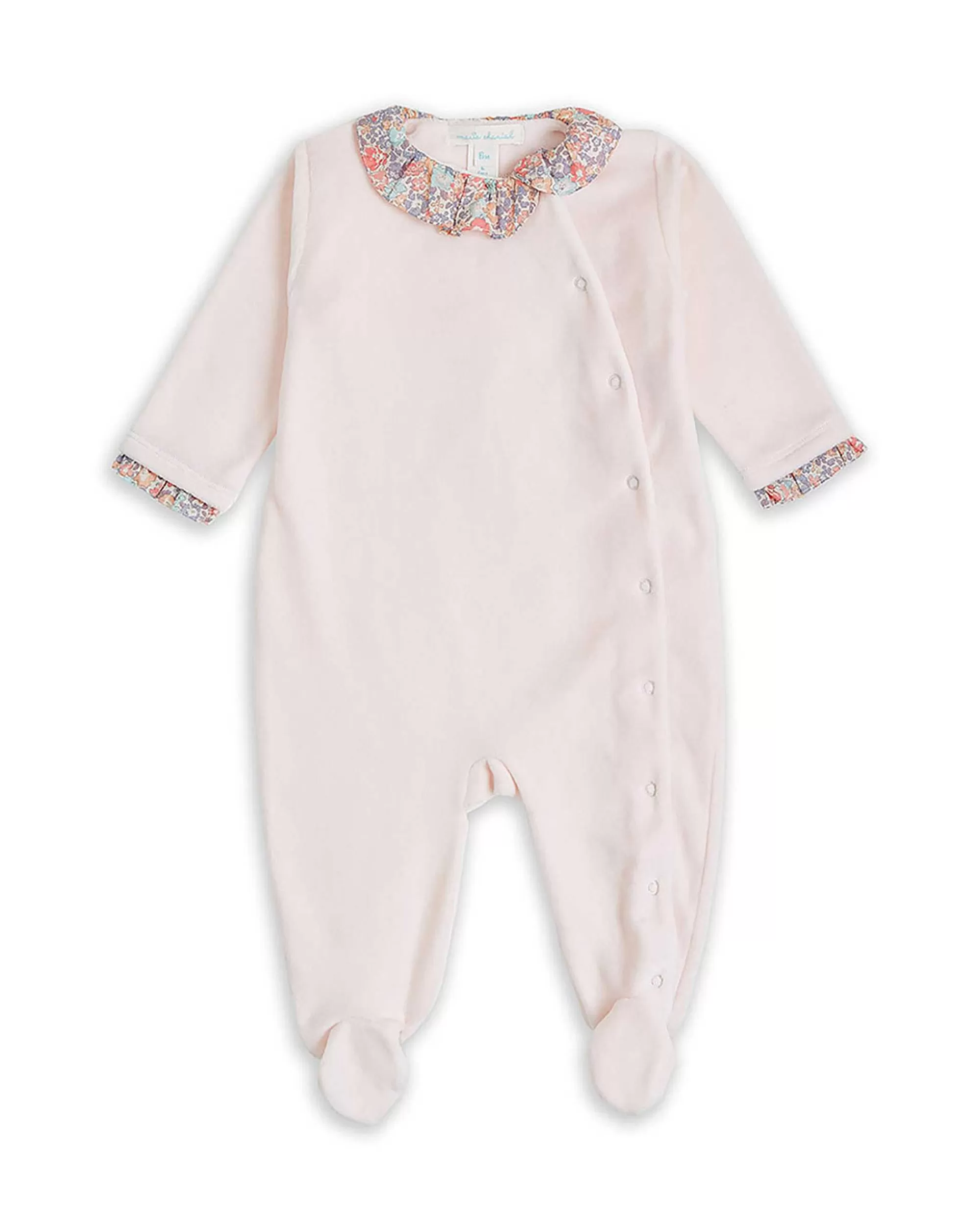 Bébé Marie Chantal L'Aile D'Ange Emblématique*Dors-Bien En Velours Angel Wing - Rose Floral