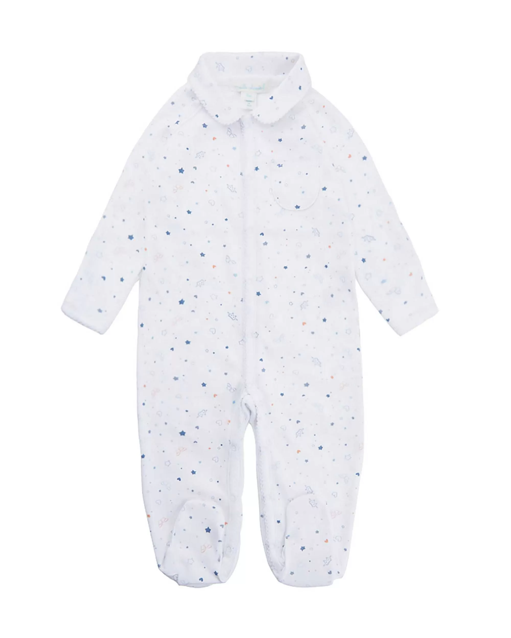 Bébé Marie Chantal Bébé Garçon*Dors-Bien Star & Crown Avec Moufles - Bleu