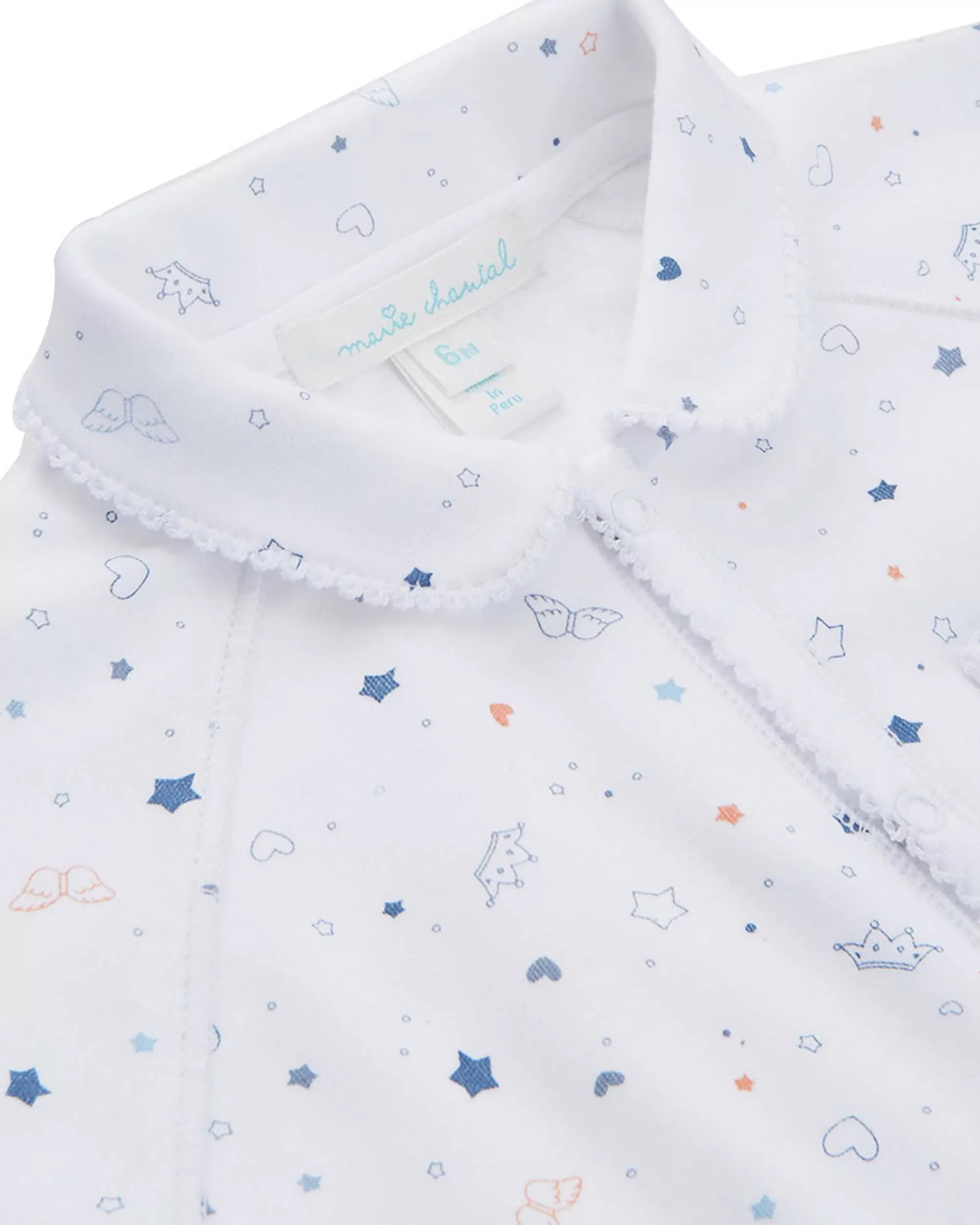 Bébé Marie Chantal Bébé Garçon*Dors-Bien Star & Crown Avec Moufles - Bleu
