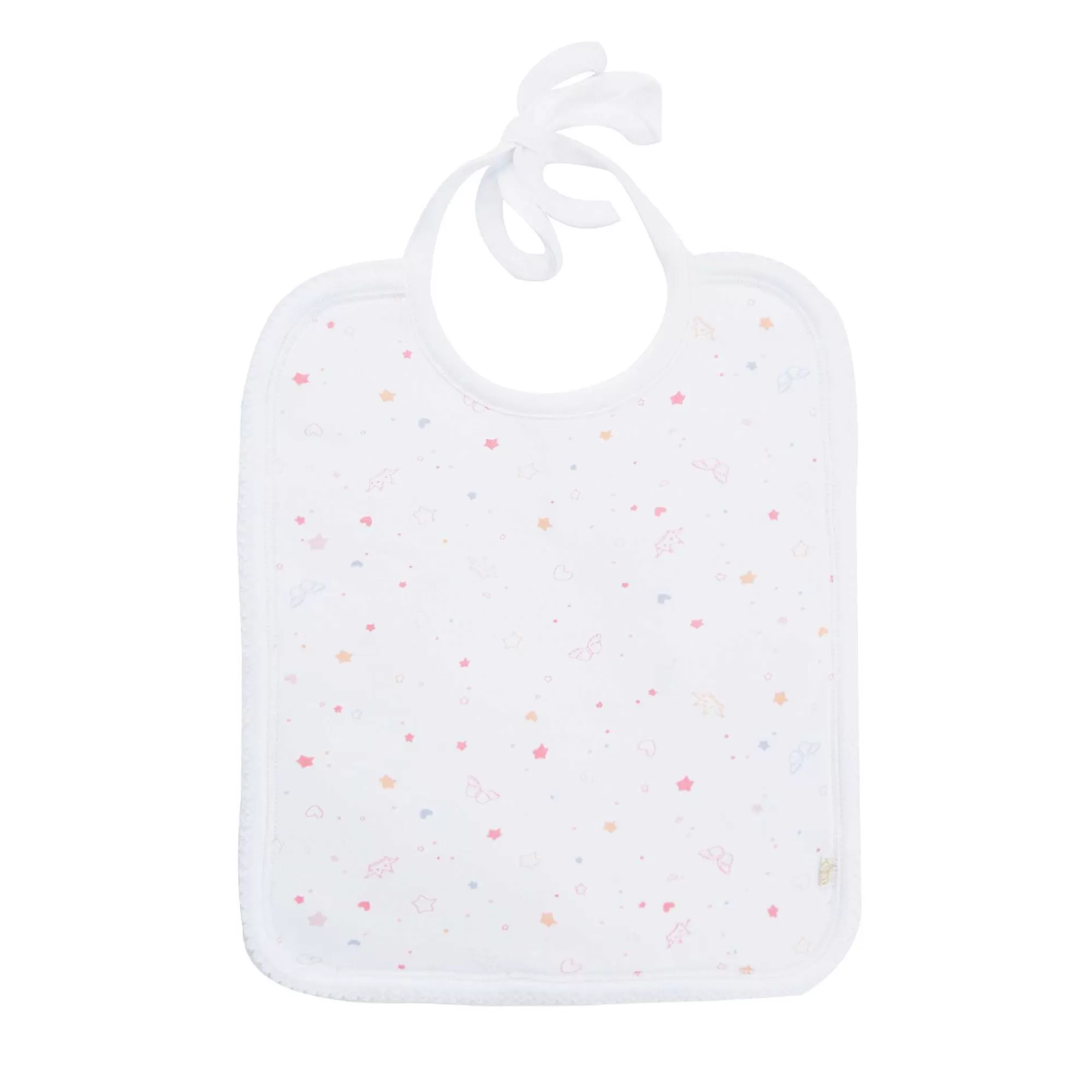 Marie Chantal Coffrets Cadeaux*Ensemble Bonnet, Bavoir Et Mitaines Imprime Etoile Et Couronne - Rose