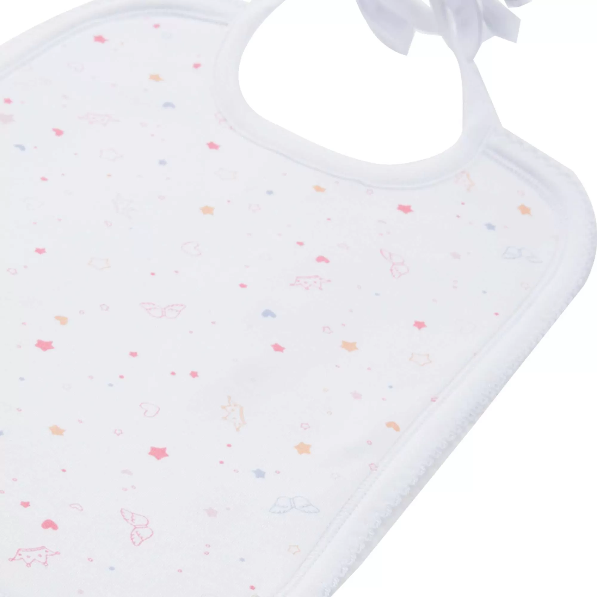 Marie Chantal Coffrets Cadeaux*Ensemble Bonnet, Bavoir Et Mitaines Imprime Etoile Et Couronne - Rose