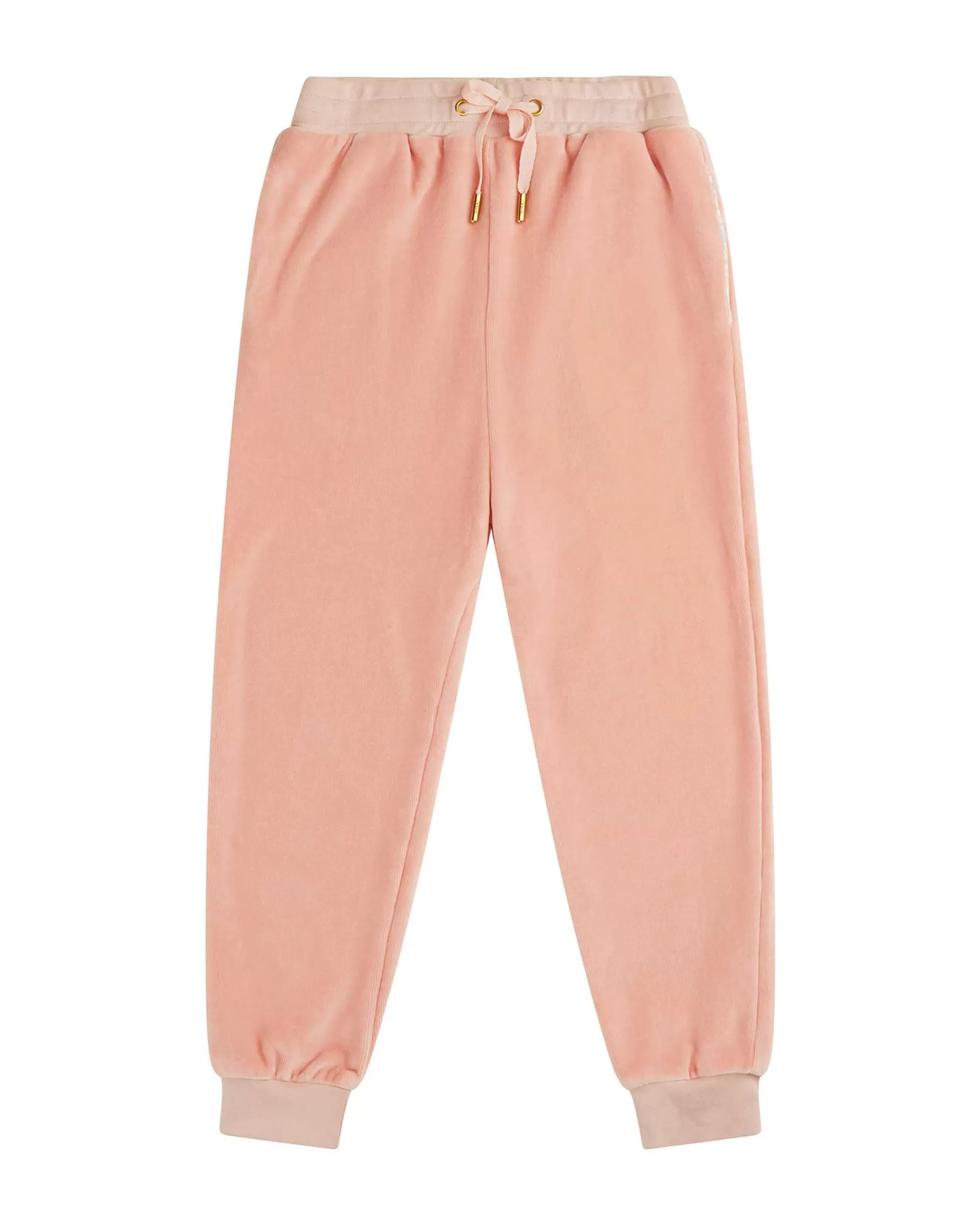 Enfant Marie Chantal L'Aile D'Ange Emblématique*Ensemble Loungewear Velours Aile D'Ange Enfant Rose Poudre