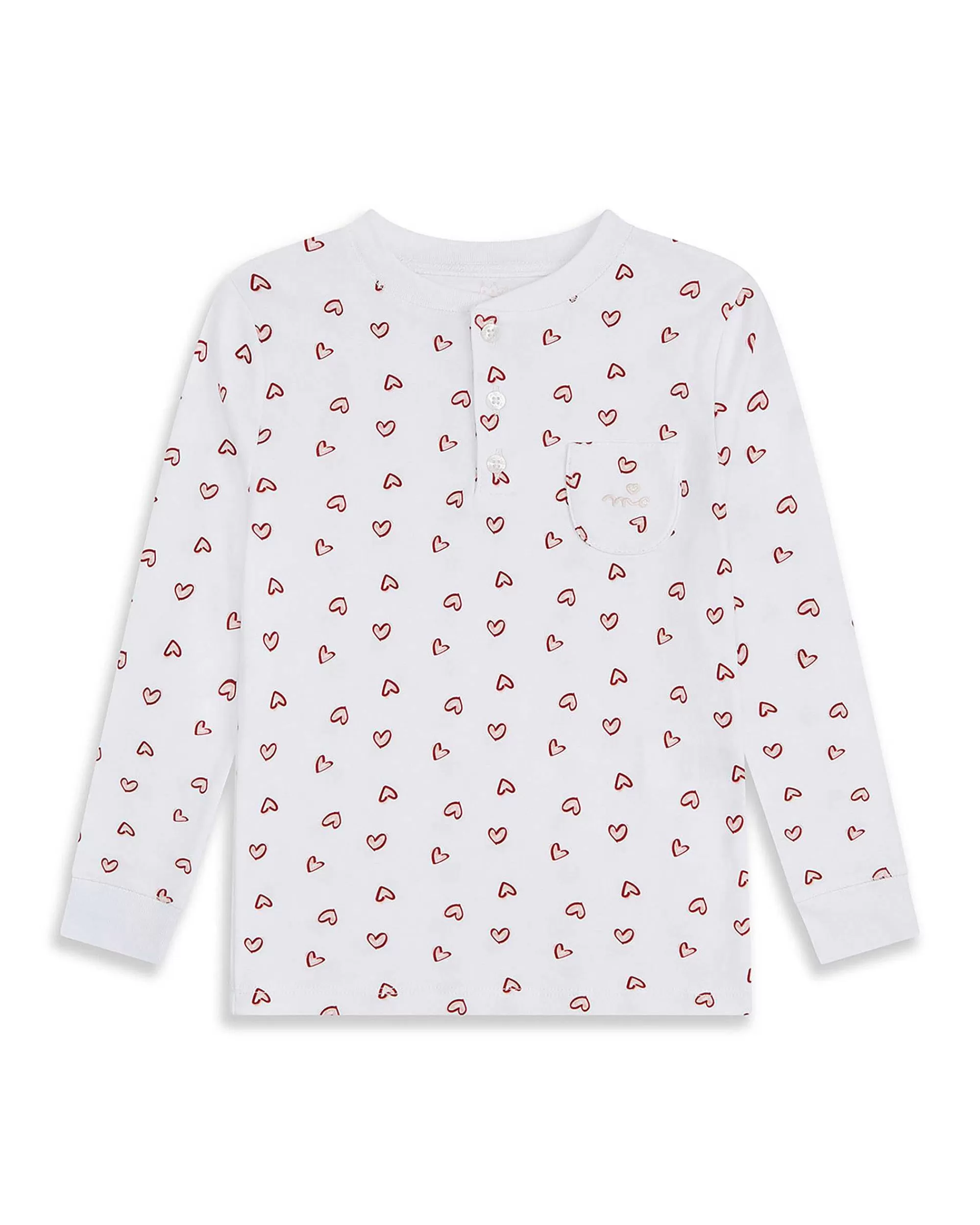Enfant Marie Chantal Vêtements De Nuit*Ensemble Pyjama & Masque De Sommeil Love Heart - Enfant Blanc