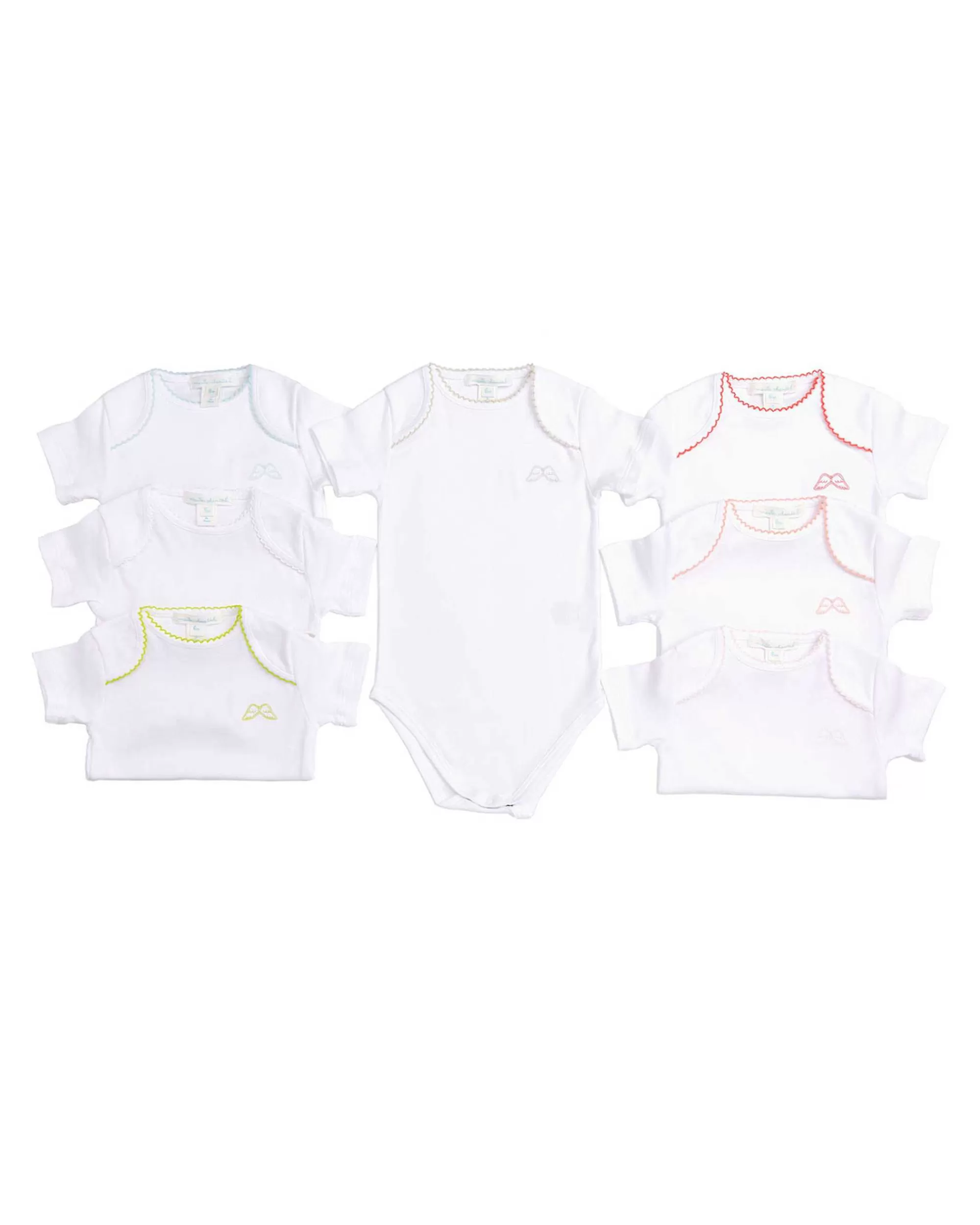 Bébé Marie Chantal Petite Fille*Lot De 7 Combinaisons Picot - Rose