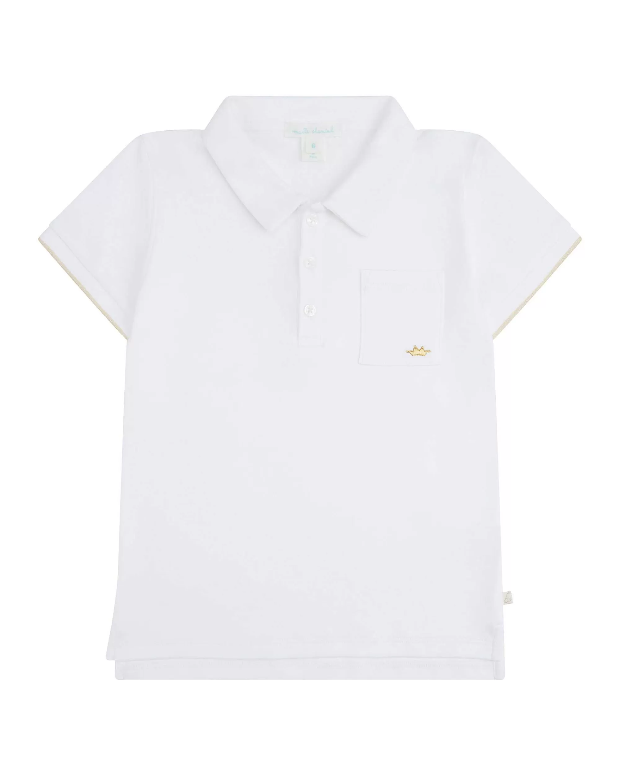Enfant Marie Chantal L'Aile D'Ange Emblématique*Polo Angel Wing - Enfant - Blanc & Or