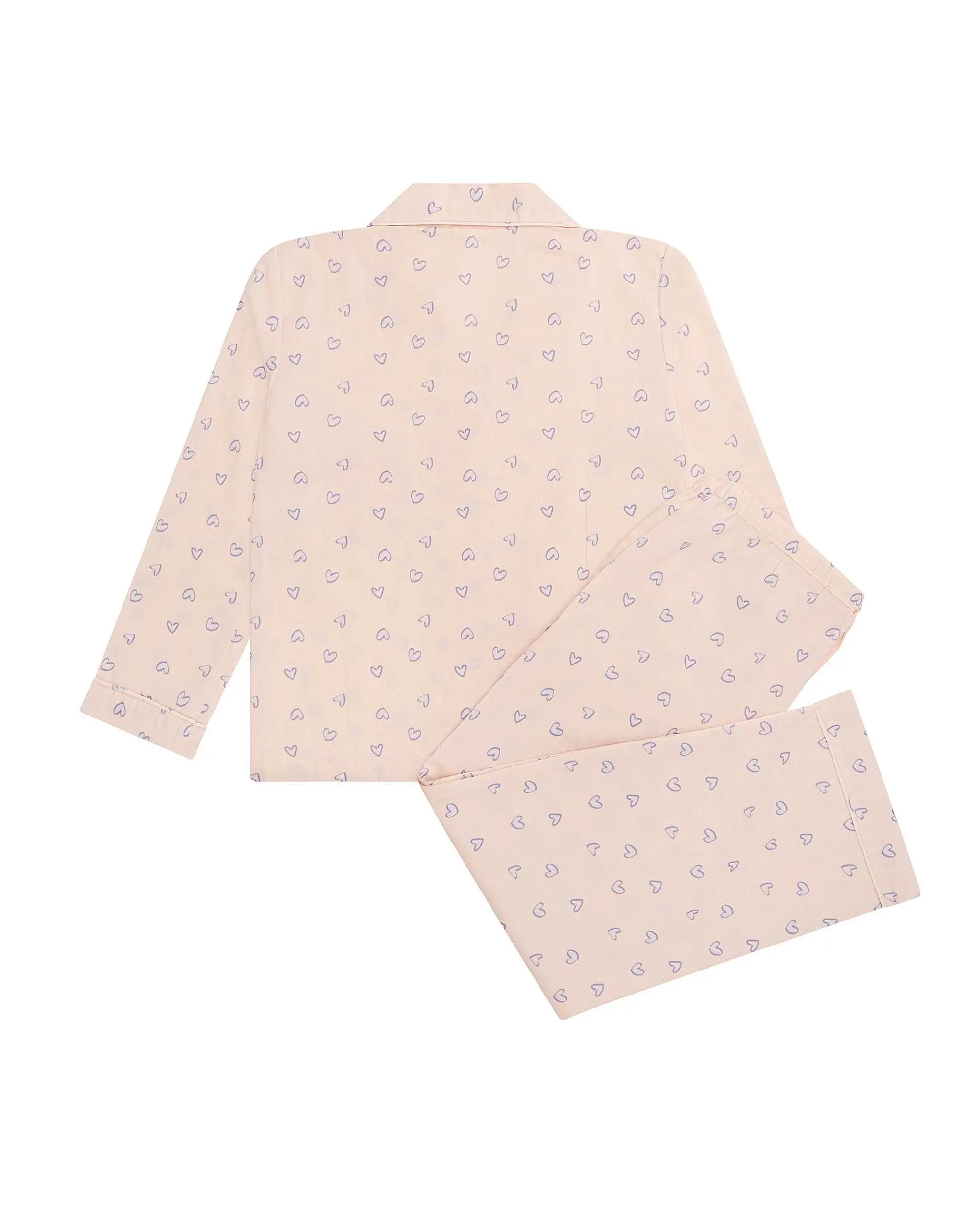 Enfant Marie Chantal Vêtements De Nuit*Pyjama En Coton Tisse Coeur D'Amour - Rose Enfant