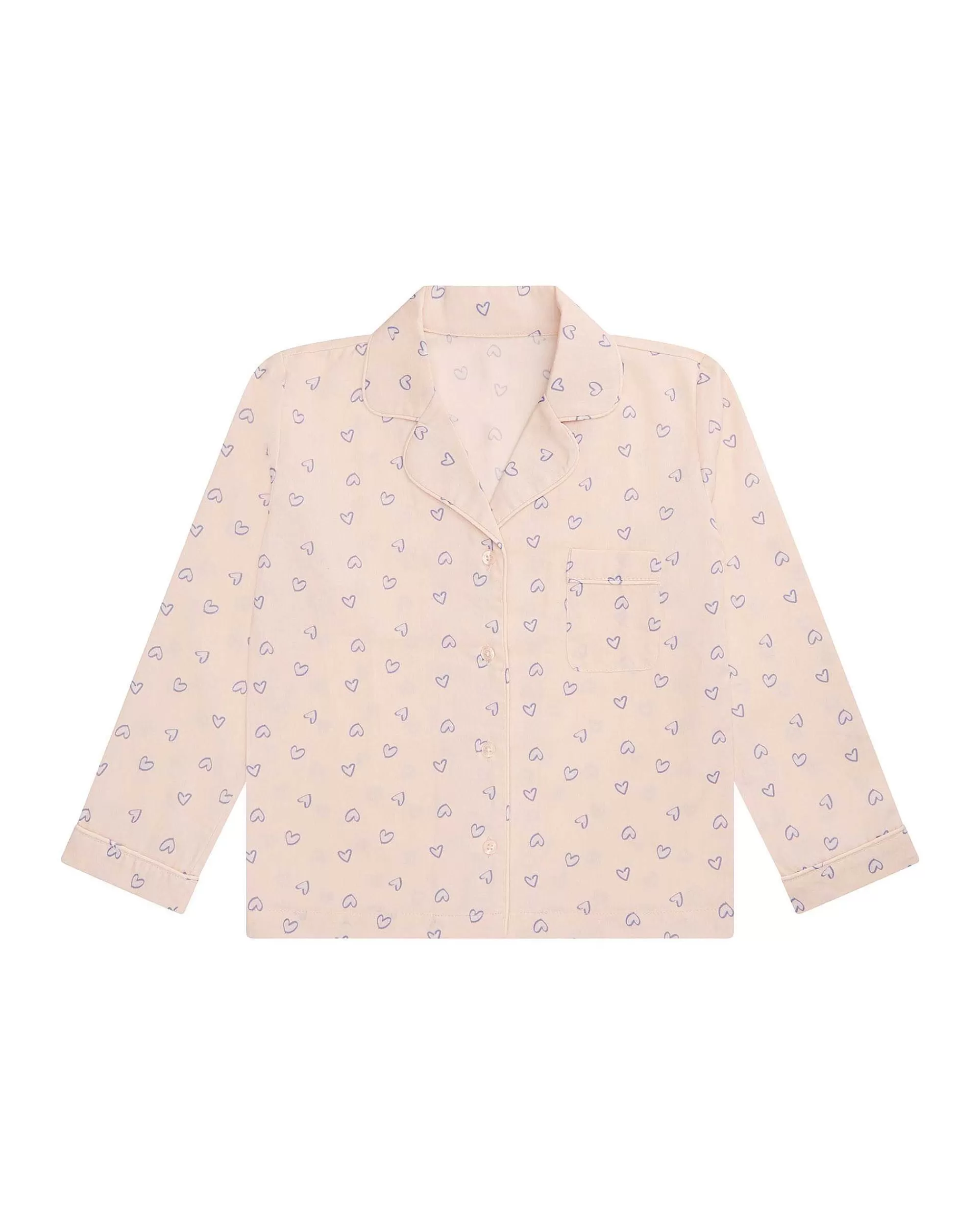 Enfant Marie Chantal Vêtements De Nuit*Pyjama En Coton Tisse Coeur D'Amour - Rose Enfant