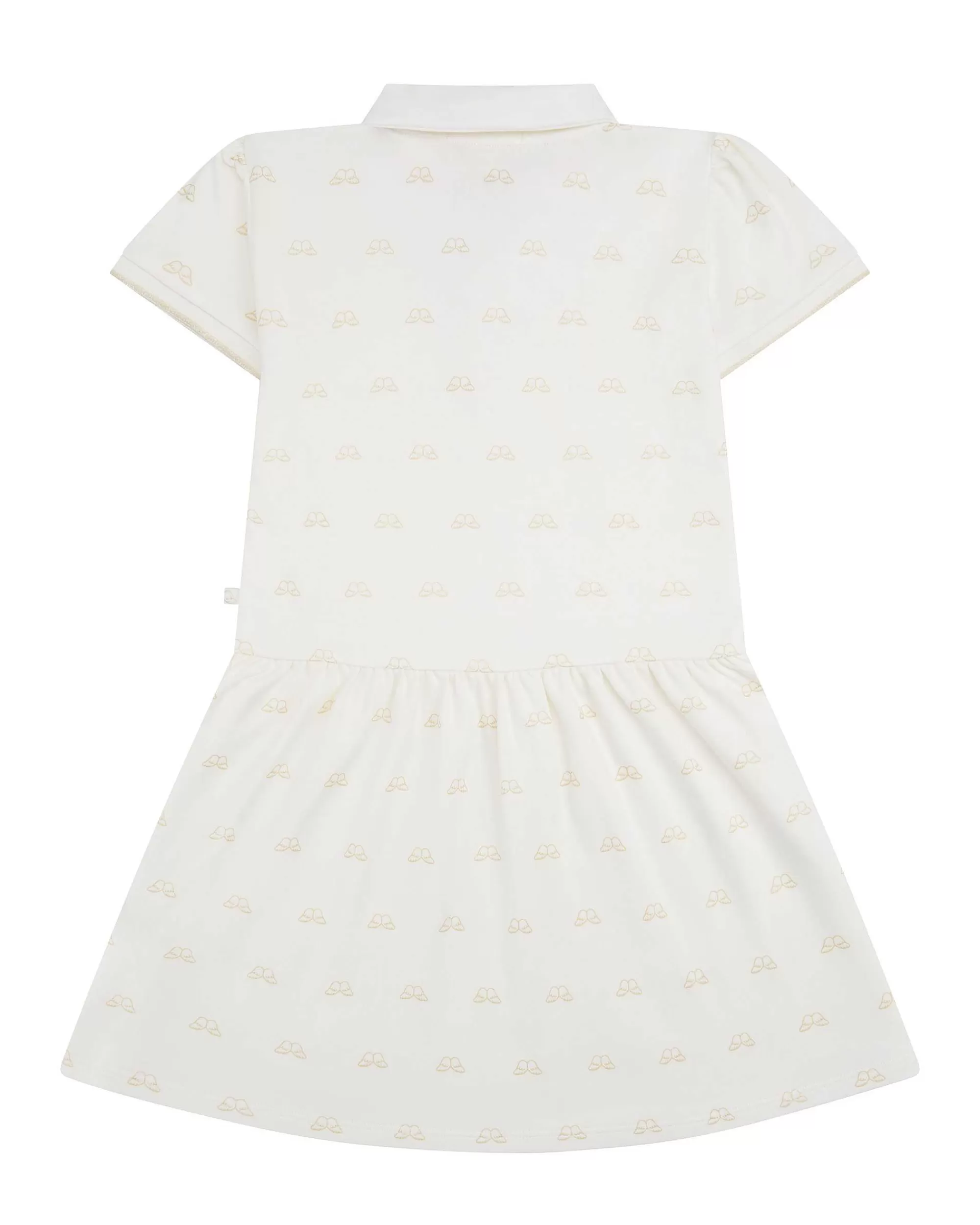 Enfant Marie Chantal L'Aile D'Ange Emblématique*Robe Polo Imprime Aile D'Ange - Enfant Blanc & Or