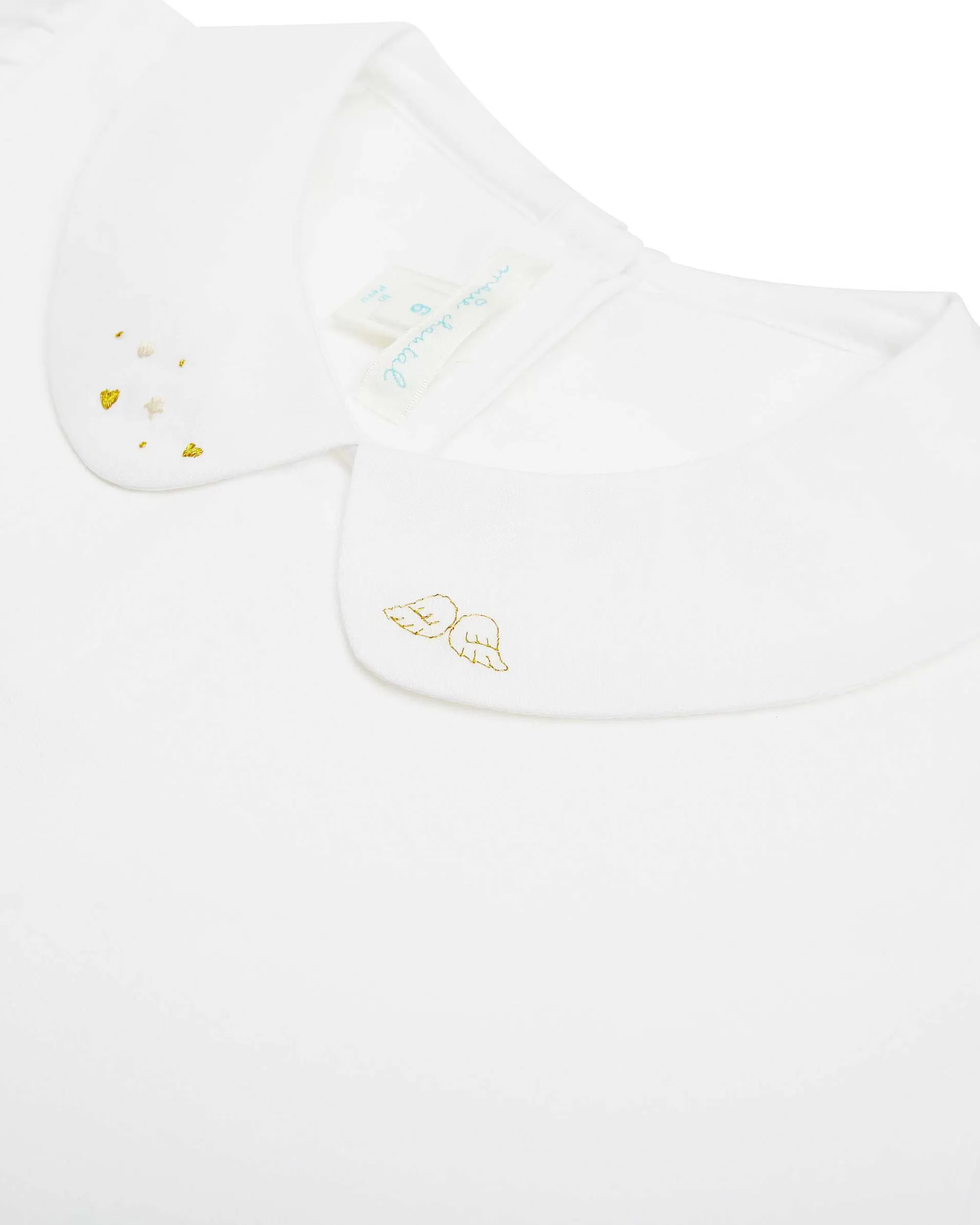 Enfant Marie Chantal Vêtements De Détente*T-Shirt Col Claudine Aile D'Ange - Enfant Blanc & Or